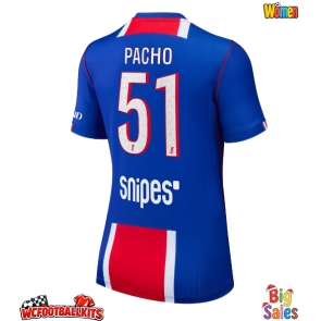 Paris Saint-Germain Willian Pacho #51 Replica Home Stadium Shirt for Women 2026-27 Short Sleeve